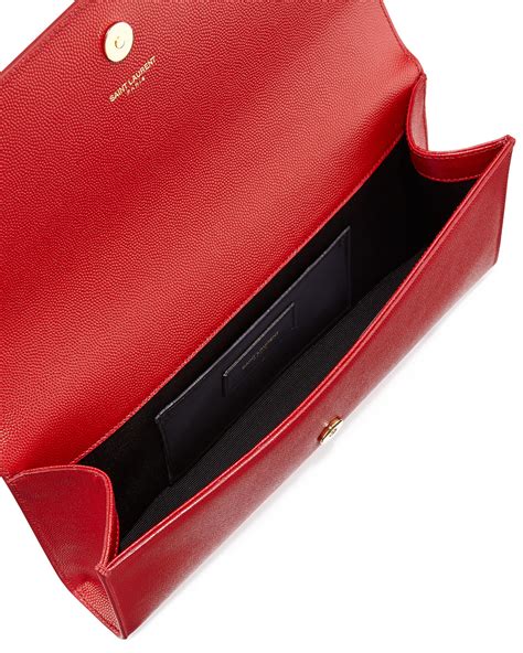 ysl red clutch replica